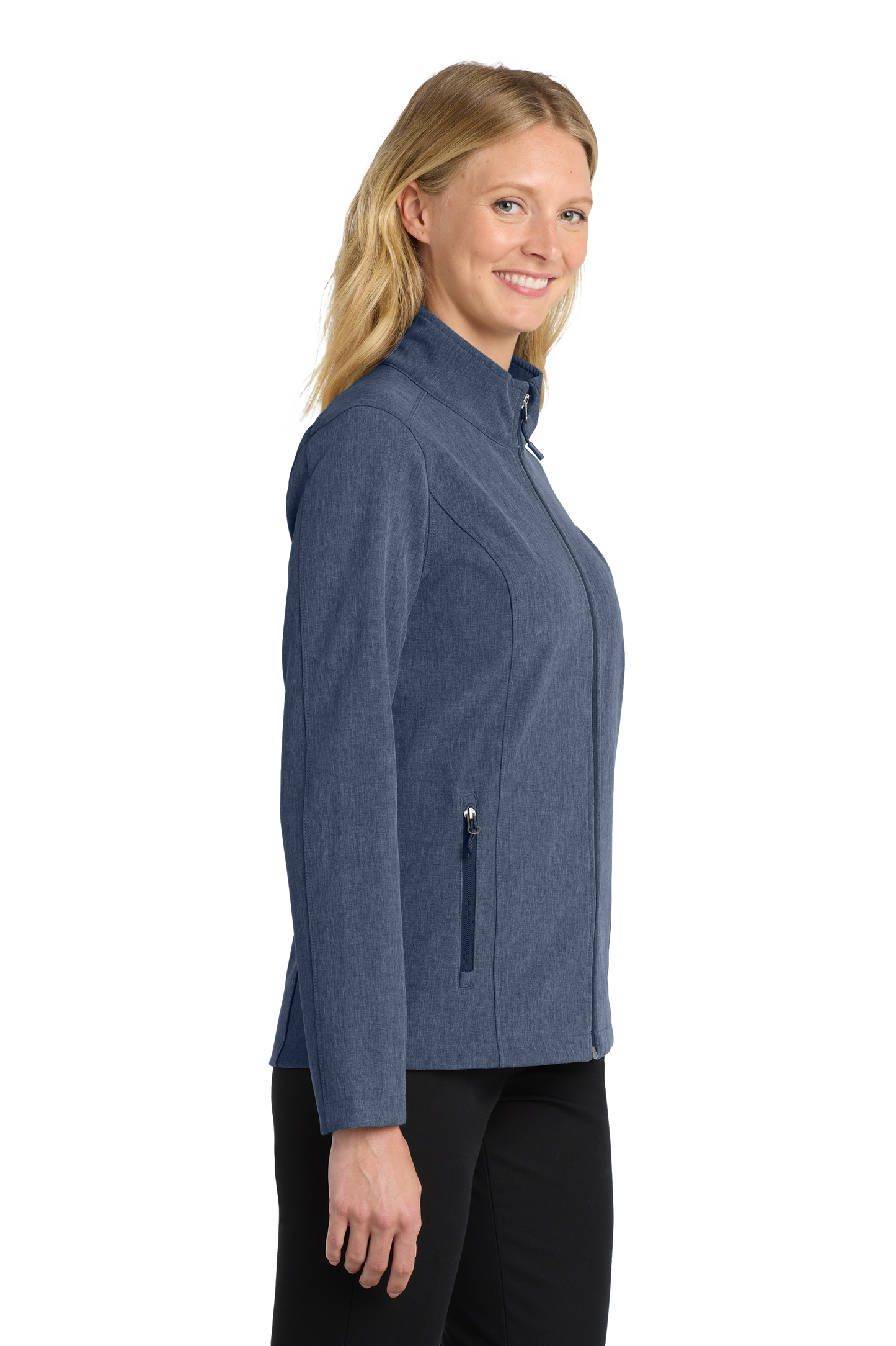 Port Authority® Women's Core Soft Shell Jacket - Navy Heather