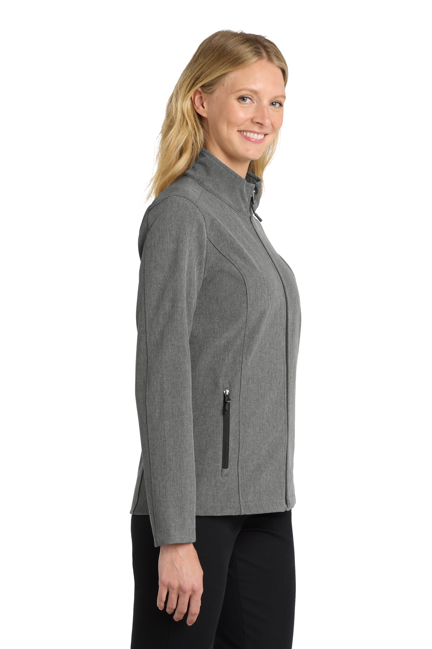 Port Authority® Women's Core Soft Shell Jacket - Pearl Grey Heather