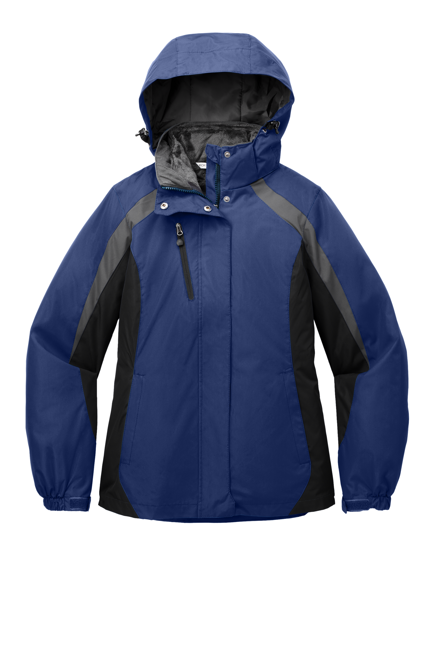 Port Authority® Women's Colorblock 3-in-1 Jacket - Admiral Blue/ Black/ Magnet