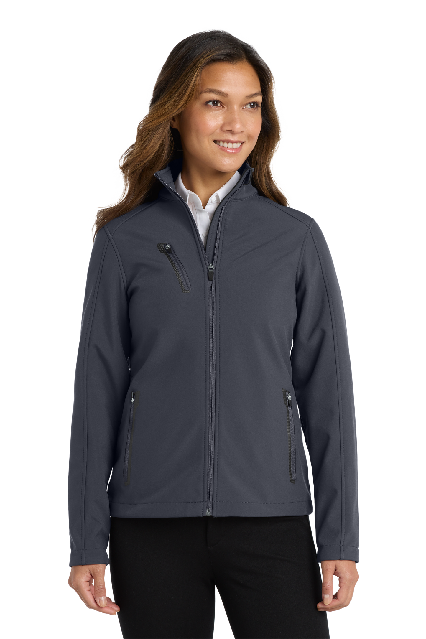 Port Authority® Women's Welded Soft Shell Jacket - Battleship Grey