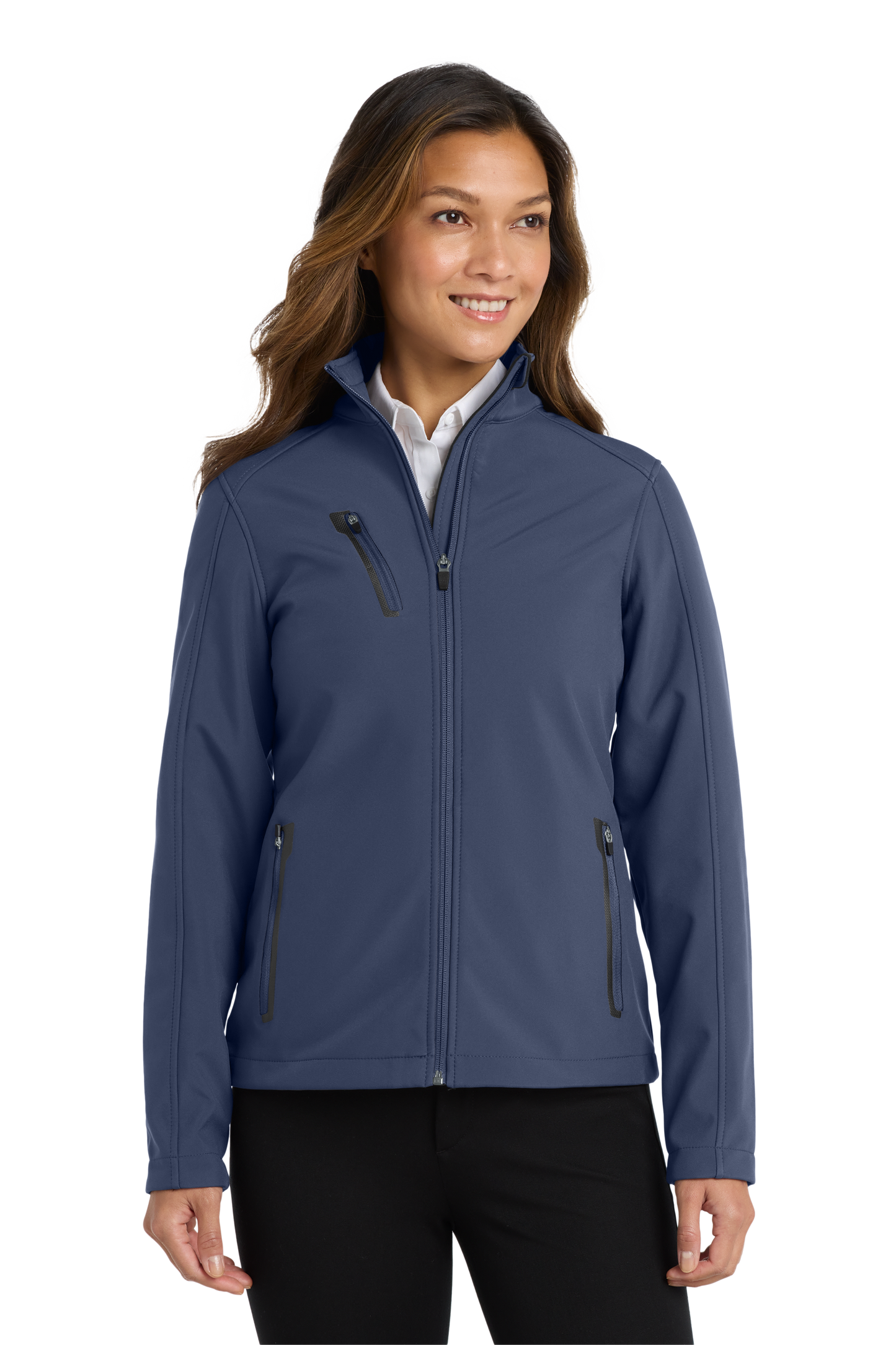 Port Authority® Women's Welded Soft Shell Jacket - Dress Blue Navy