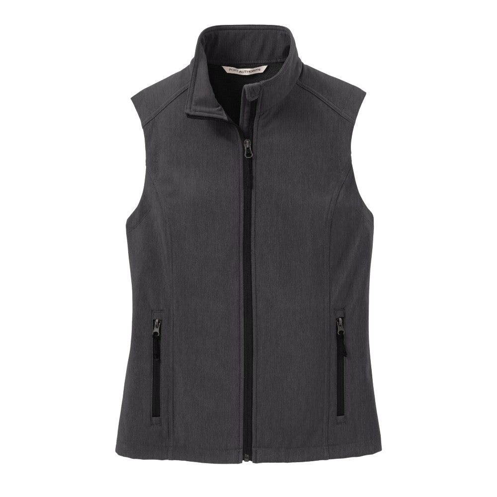 Port Authority® Women's Core Soft Shell Vest - Black Charcoal Heather