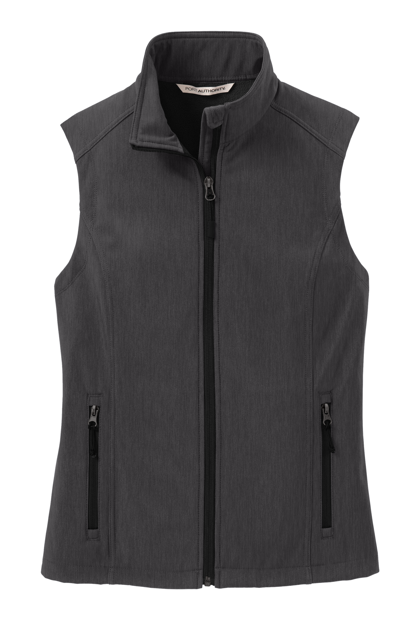 Port Authority® Women's Core Soft Shell Vest - Black Charcoal Heather