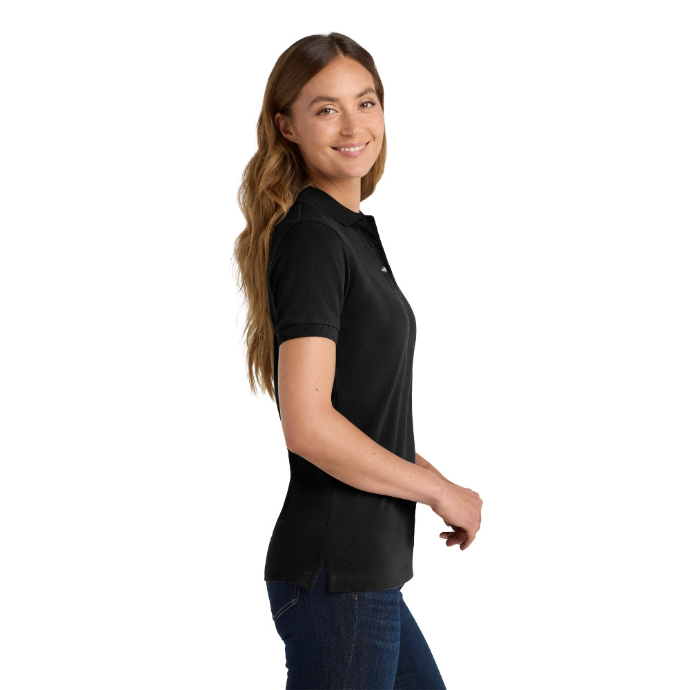 Port Authority® Women's Heavyweight Cotton Pique Polo - Black