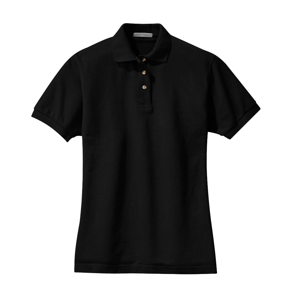 Port Authority® Women's Heavyweight Cotton Pique Polo - Black