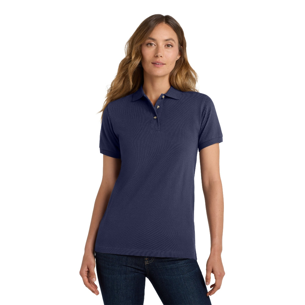 Port Authority® Women's Heavyweight Cotton Pique Polo - Navy