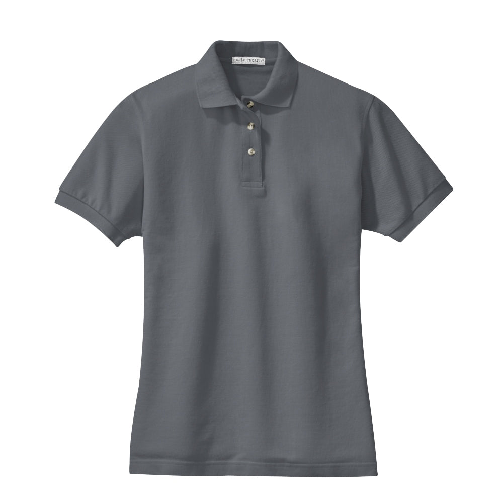 Port Authority® Women's Heavyweight Cotton Pique Polo - Steel Grey