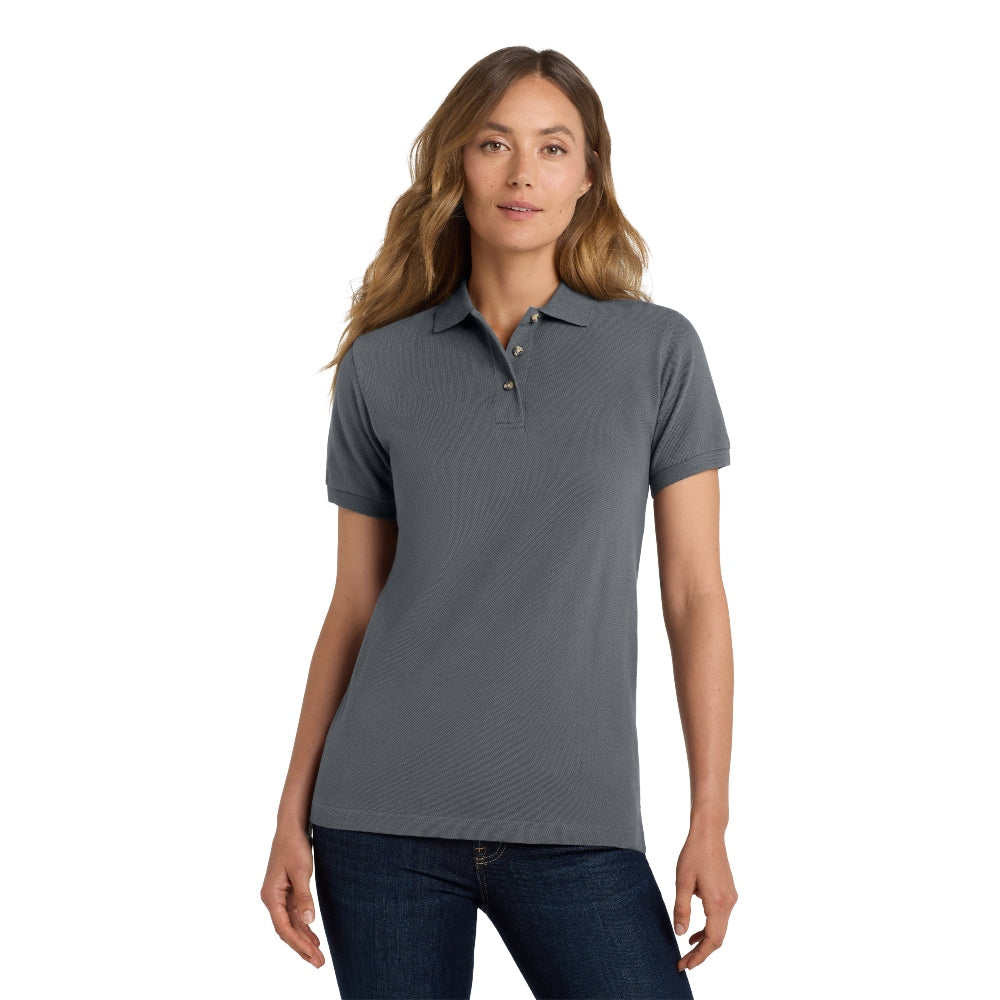 Port Authority® Women's Heavyweight Cotton Pique Polo - Steel Grey