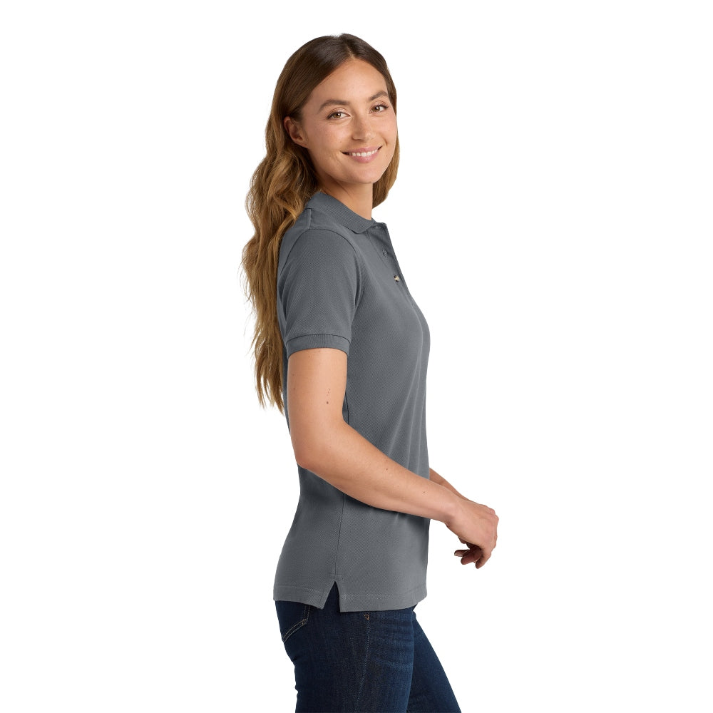 Port Authority® Women's Heavyweight Cotton Pique Polo - Steel Grey