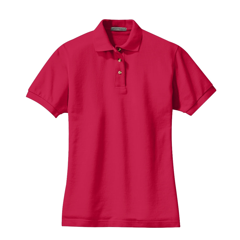 Port Authority® Women's Heavyweight Cotton Pique Polo - Red