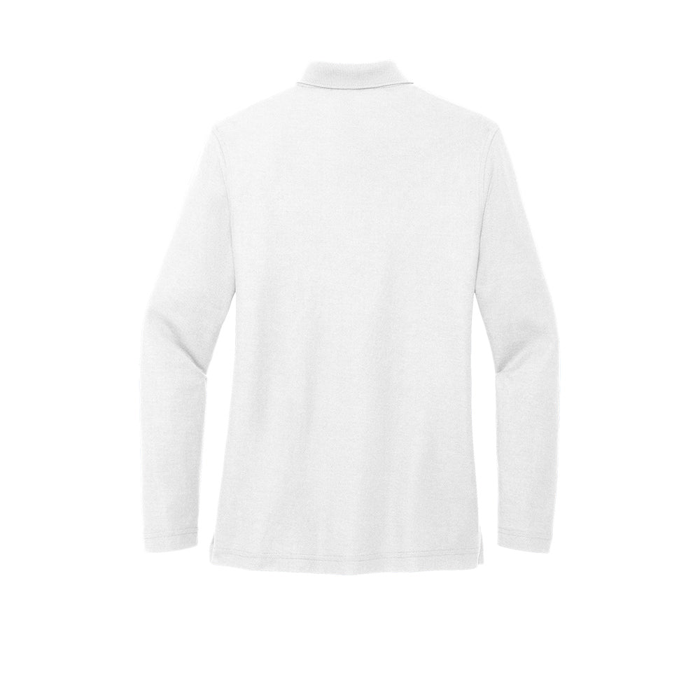 Port Authority® Women's Silk Touch™ Long Sleeve Polo - White