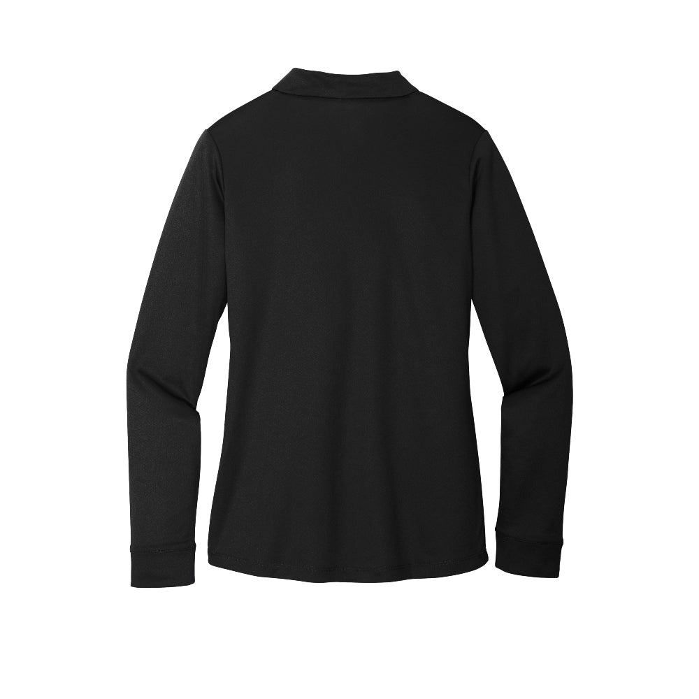 Port Authority ® Women's Silk Touch ™ Performance Long Sleeve Polo - Black