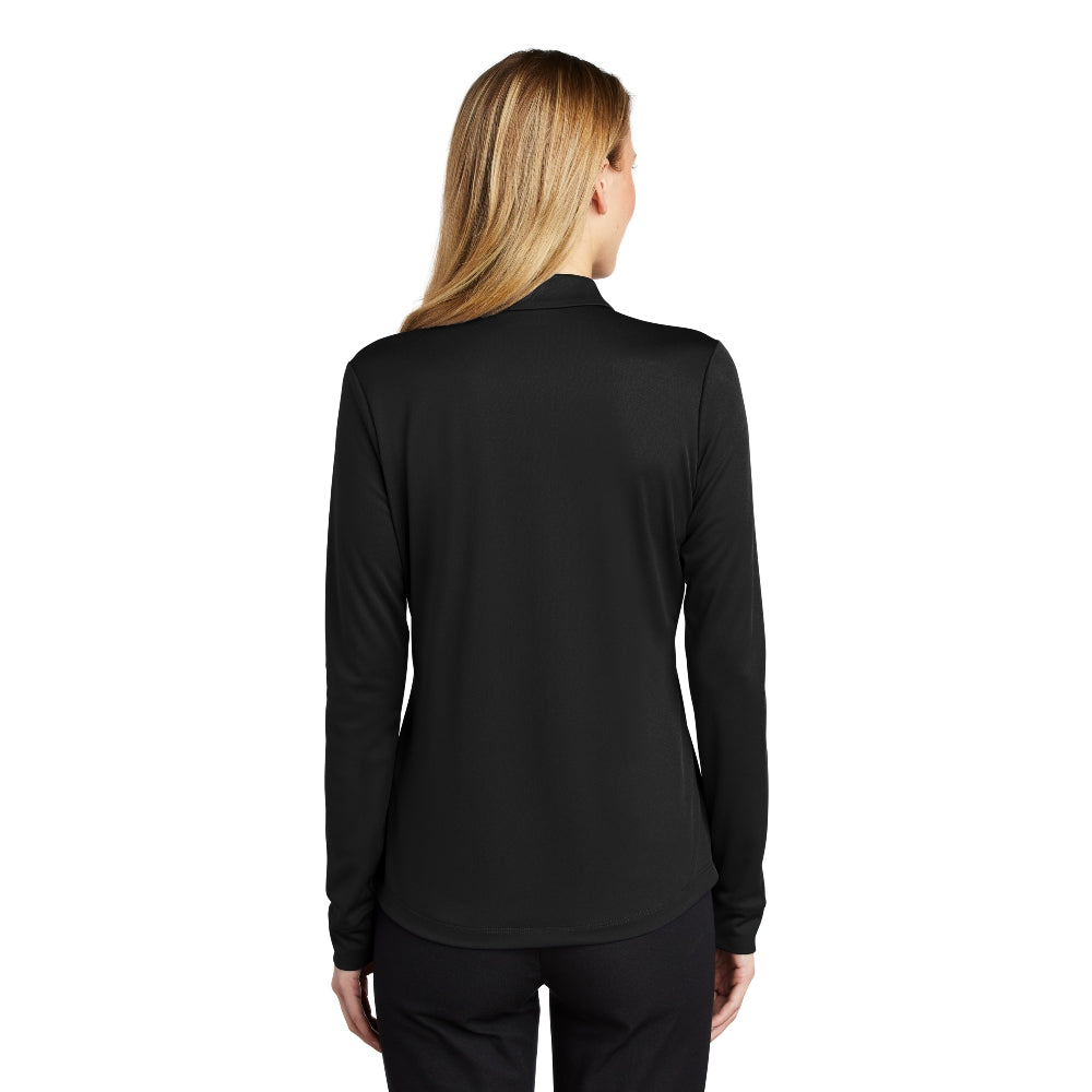 Port Authority ® Women's Silk Touch ™ Performance Long Sleeve Polo - Black