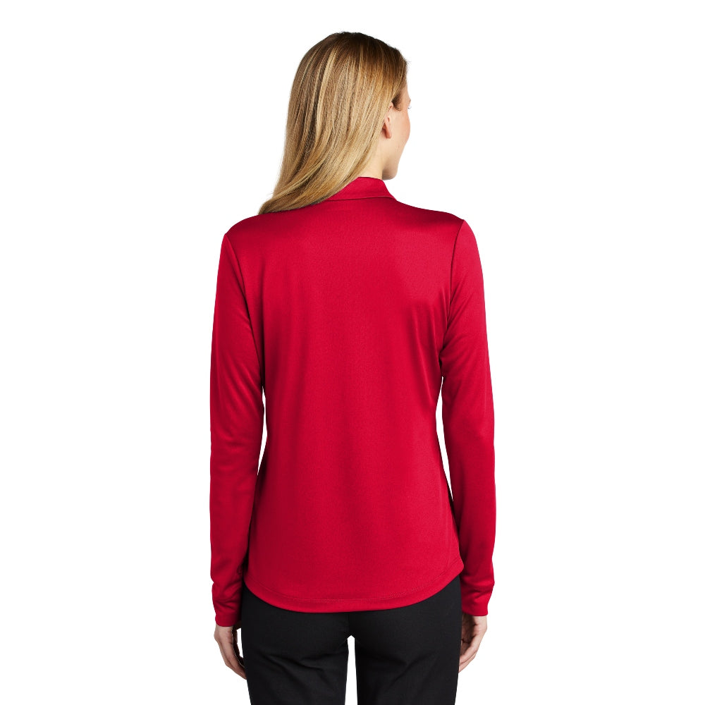 Port Authority ® Women's Silk Touch ™ Performance Long Sleeve Polo - Red