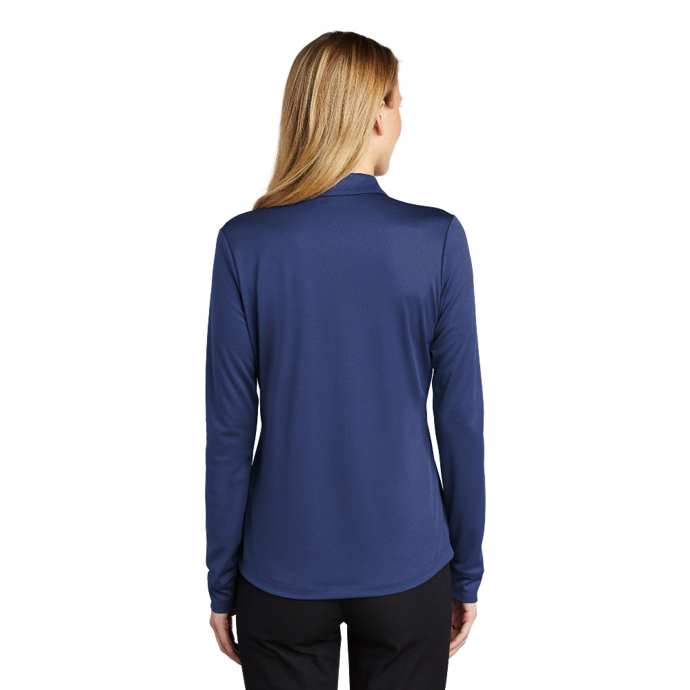 Port Authority ® Women's Silk Touch ™ Performance Long Sleeve Polo - Royal