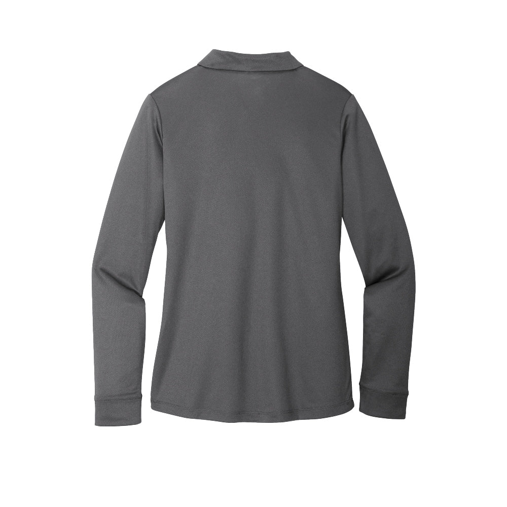 Port Authority ® Women's Silk Touch ™ Performance Long Sleeve Polo - Steel Grey