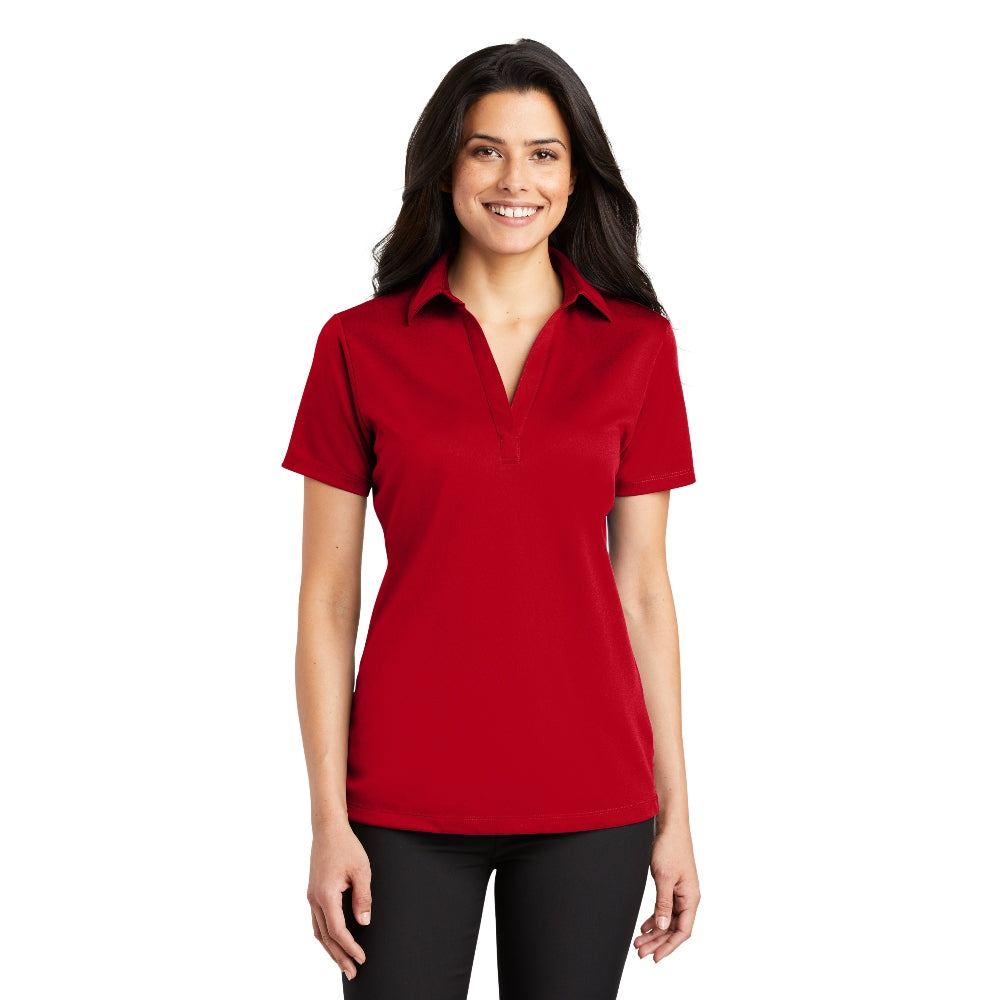 Port Authority® Women's Silk Touch™ Performance Polo - Red