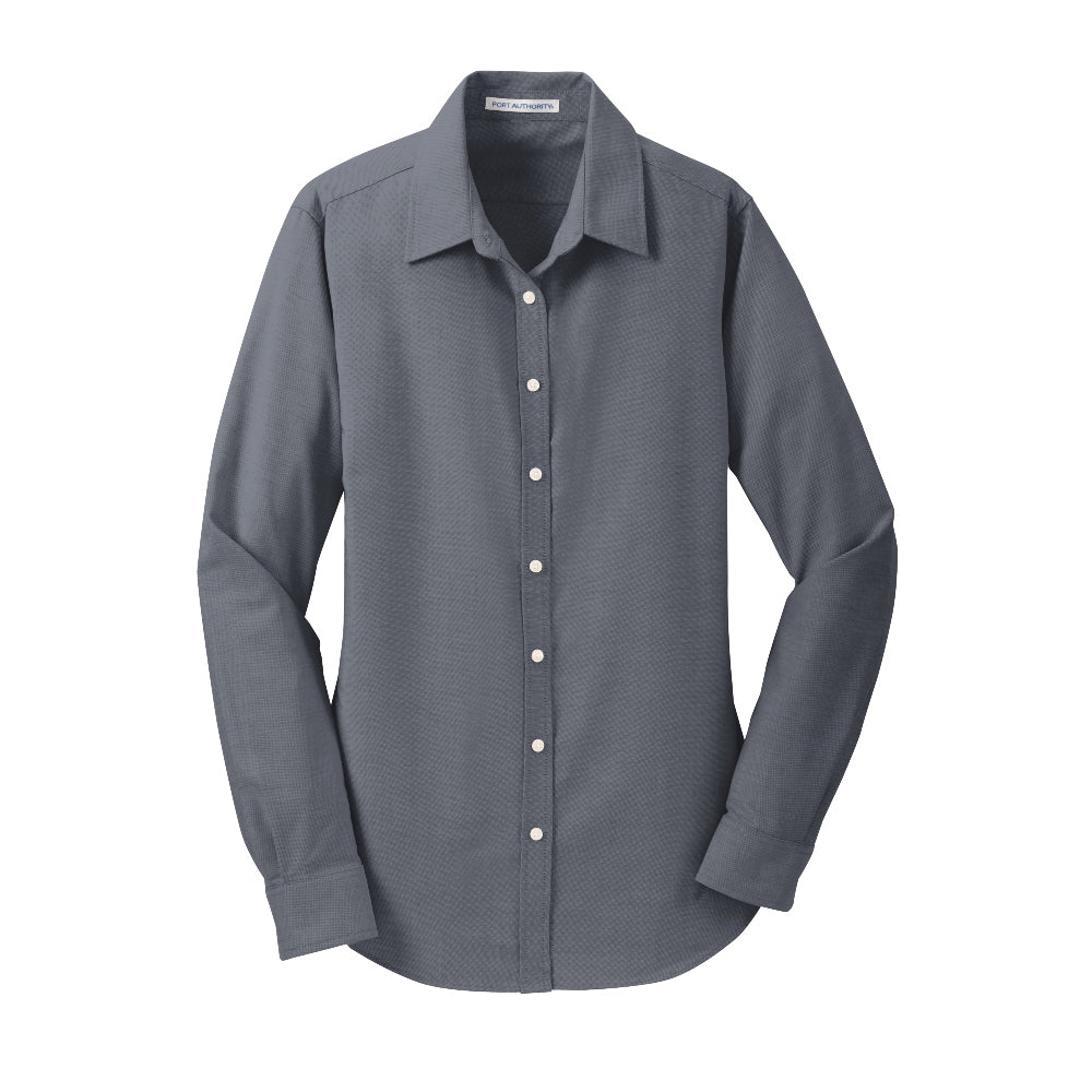 Port Authority® Women's SuperPro™ Oxford Shirt - Black