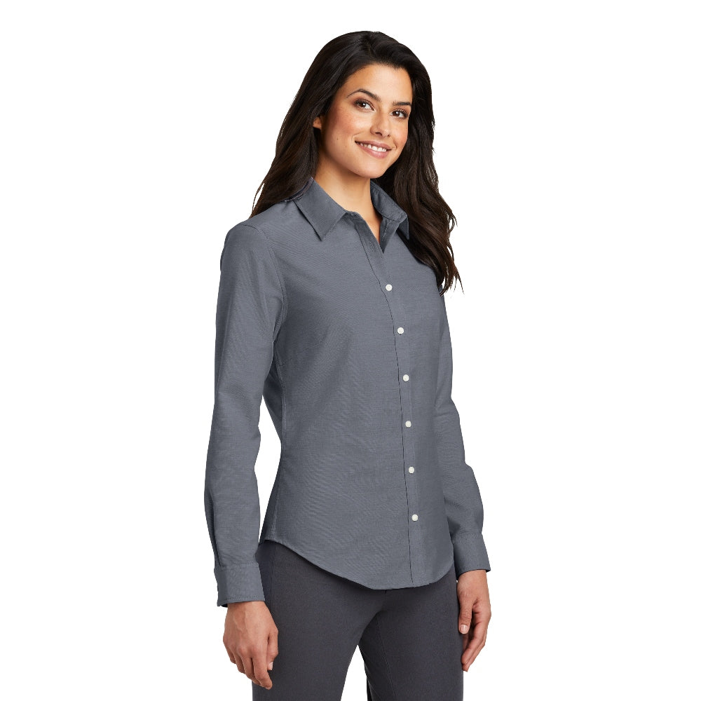 Port Authority® Women's SuperPro™ Oxford Shirt - Black