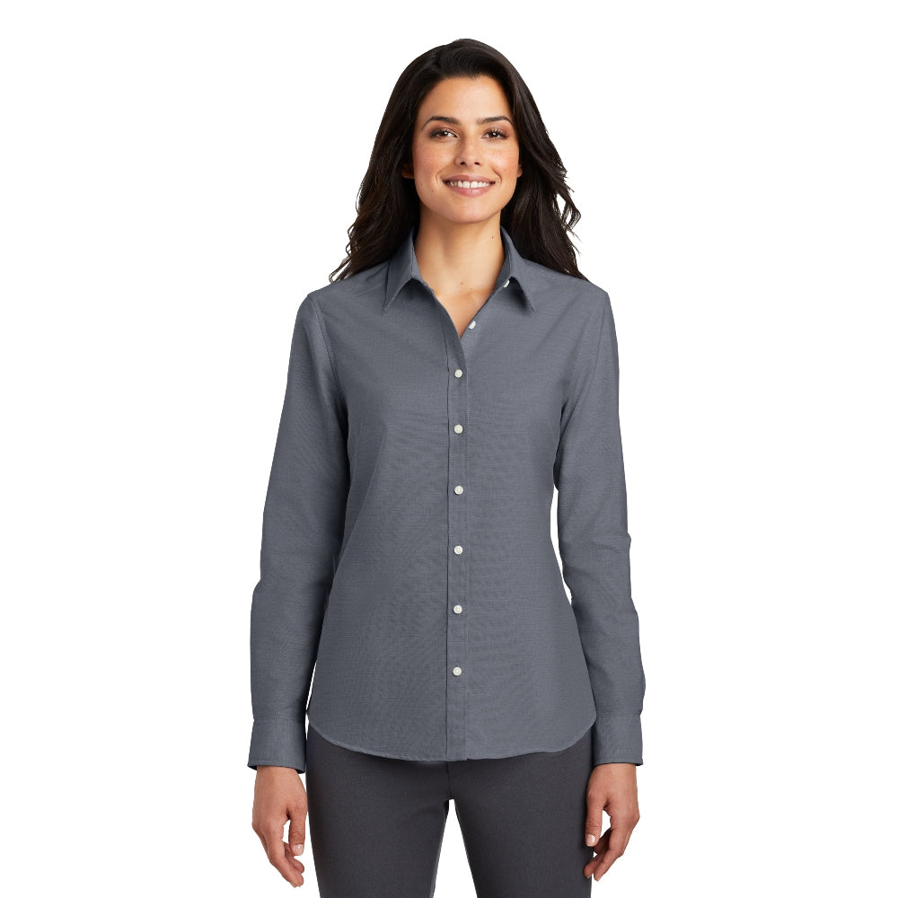 Port Authority® Women's SuperPro™ Oxford Shirt - Black