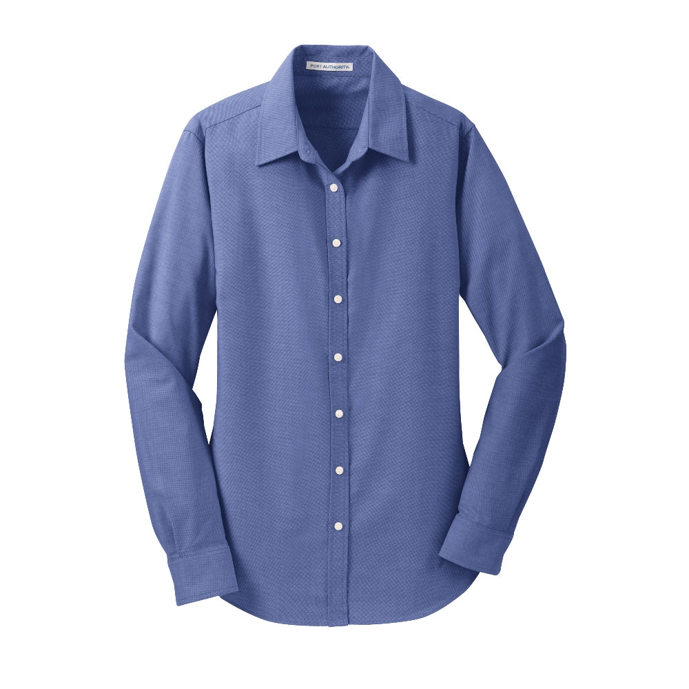 Port Authority® Women's SuperPro™ Oxford Shirt - Navy