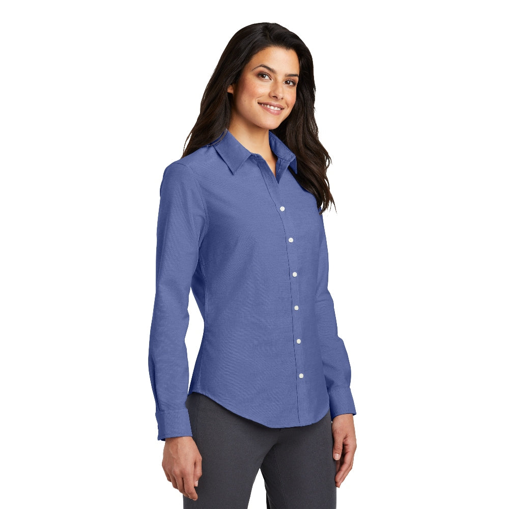 Port Authority® Women's SuperPro™ Oxford Shirt - Navy