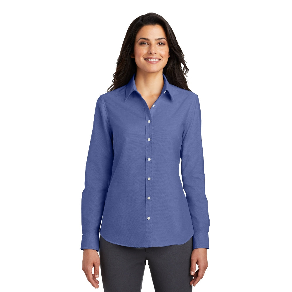 Port Authority® Women's SuperPro™ Oxford Shirt - Navy