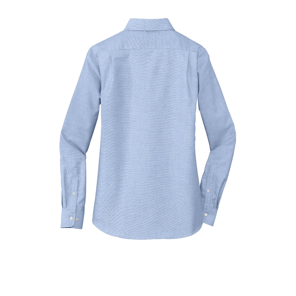 Port Authority® Women's SuperPro™ Oxford Shirt - Oxford Blue
