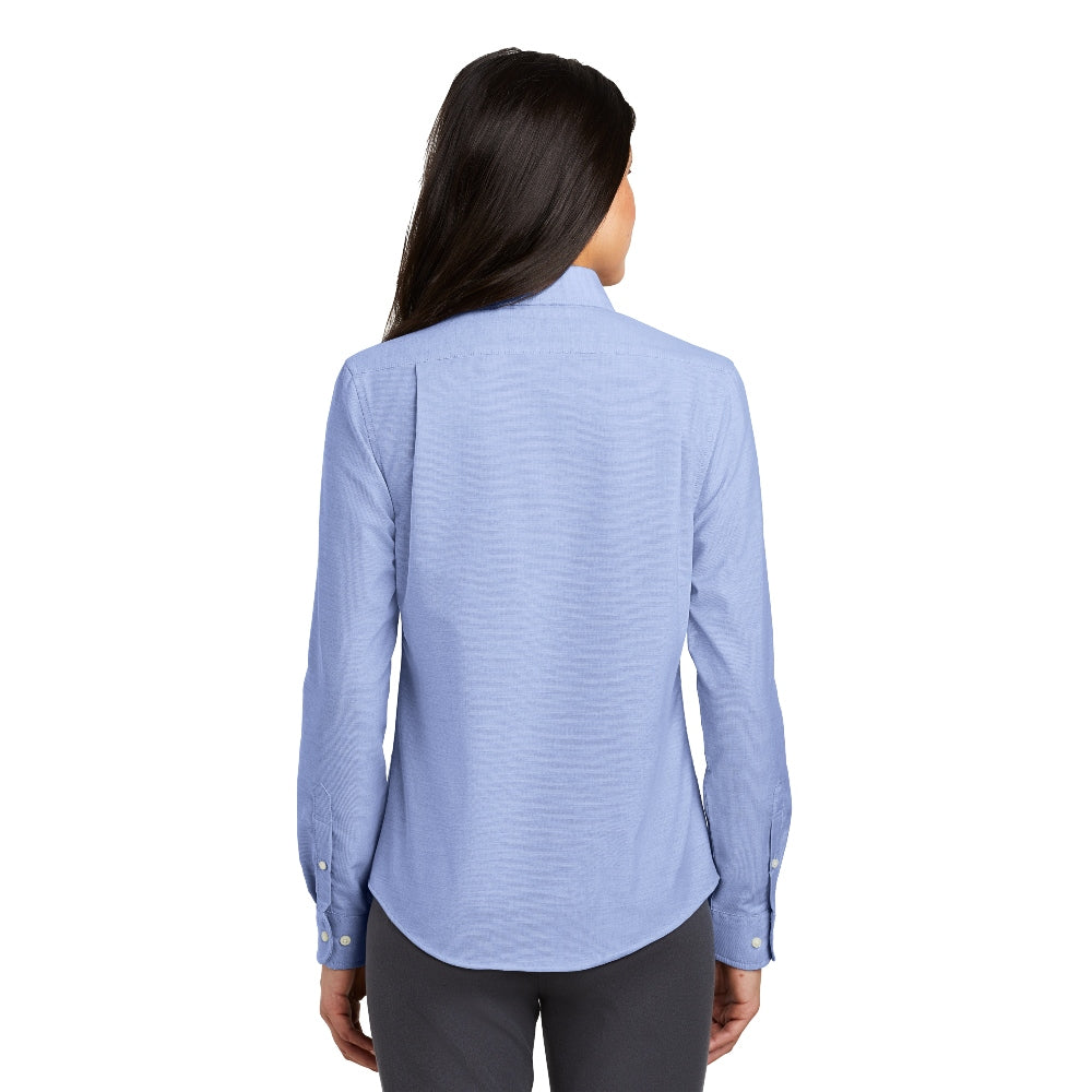 Port Authority® Women's SuperPro™ Oxford Shirt - Oxford Blue