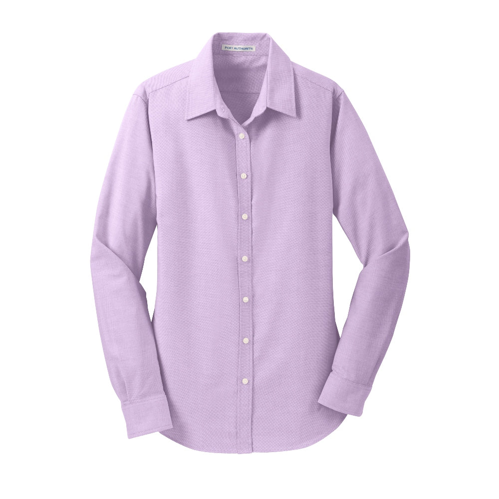 Port Authority® Women's SuperPro™ Oxford Shirt -  Soft Purple