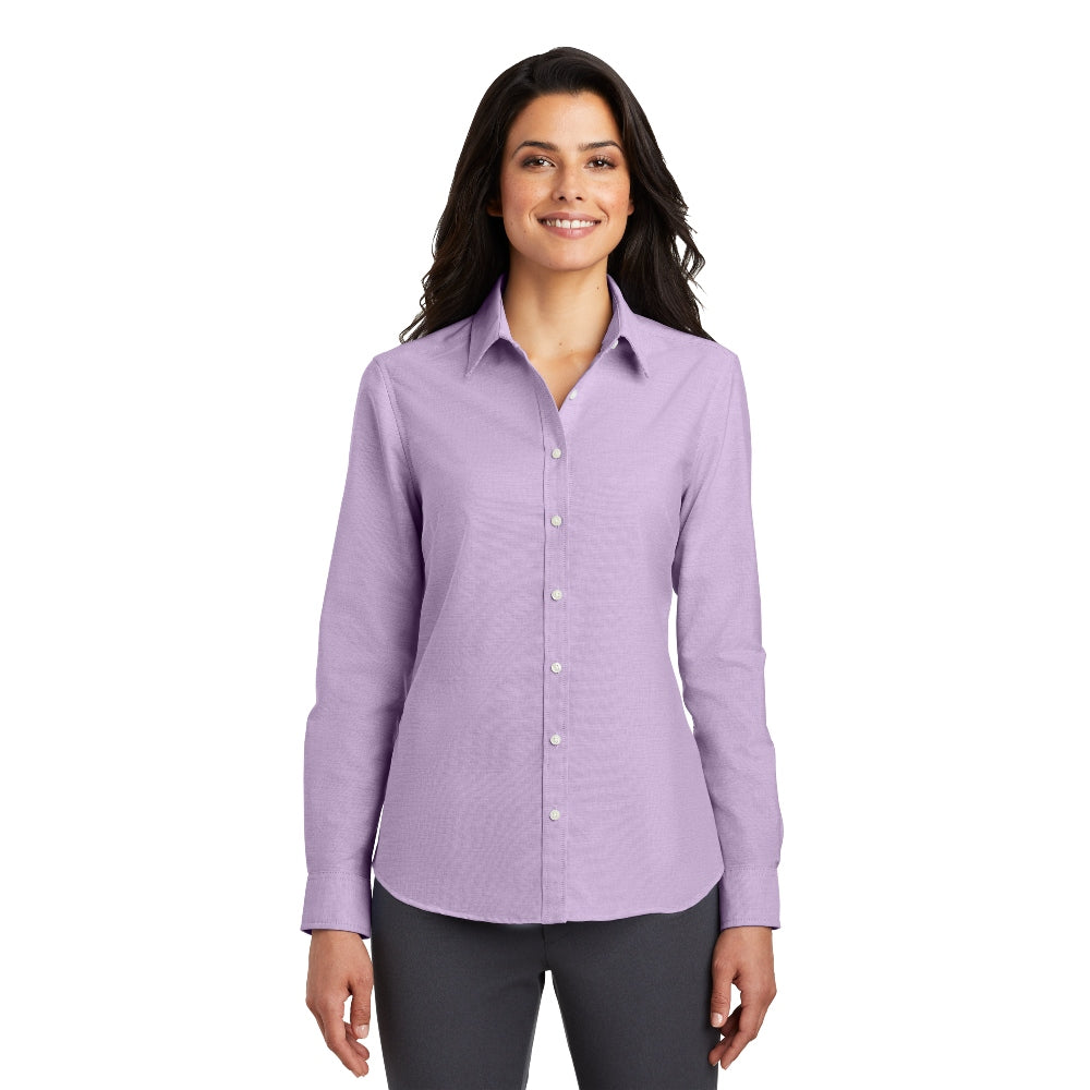 Port Authority® Women's SuperPro™ Oxford Shirt -  Soft Purple