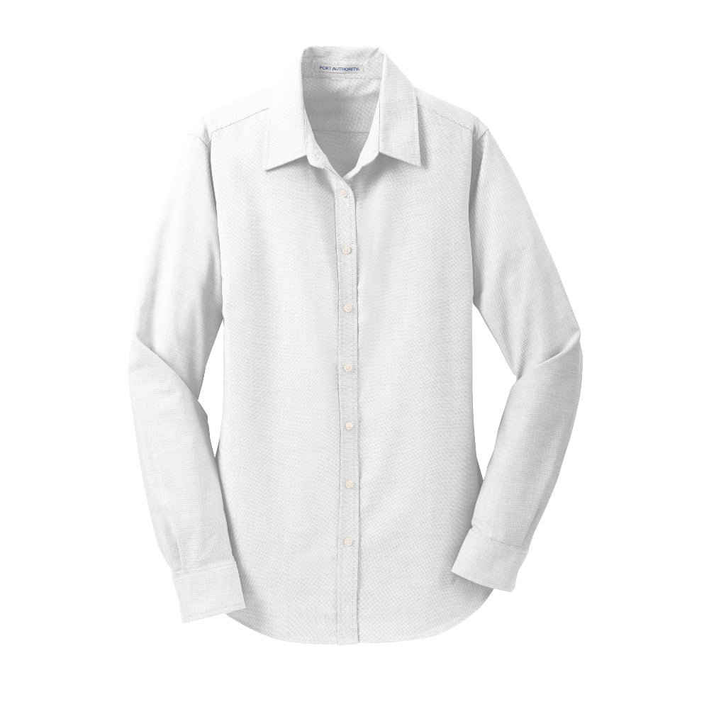 Port Authority® Women's SuperPro™ Oxford Shirt - White