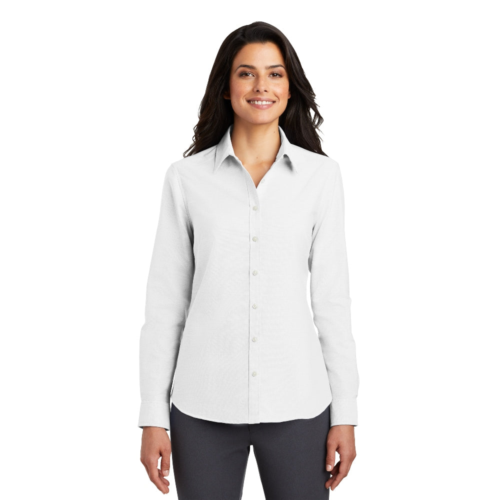 Port Authority® Women's SuperPro™ Oxford Shirt - White