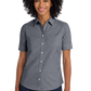 Port Authority® Women's Short Sleeve SuperPro™ Oxford Shirt - Black