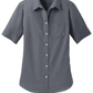 Port Authority® Women's Short Sleeve SuperPro™ Oxford Shirt - Black