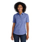 Port Authority® Women's Short Sleeve SuperPro™ Oxford Shirt - Navy