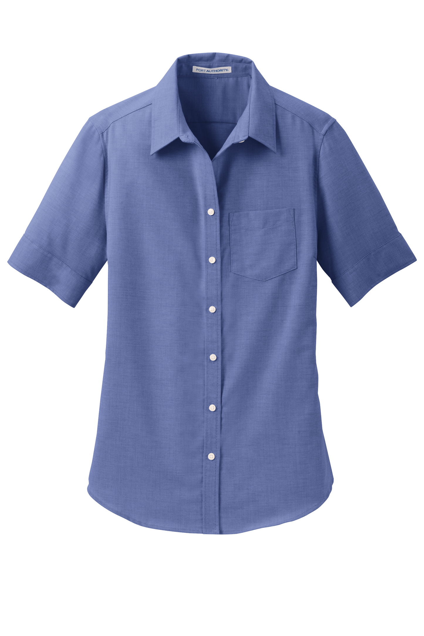 Port Authority® Women's Short Sleeve SuperPro™ Oxford Shirt - Navy