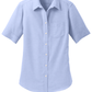 Port Authority® Women's Short Sleeve SuperPro™ Oxford Shirt - Oxford Blue