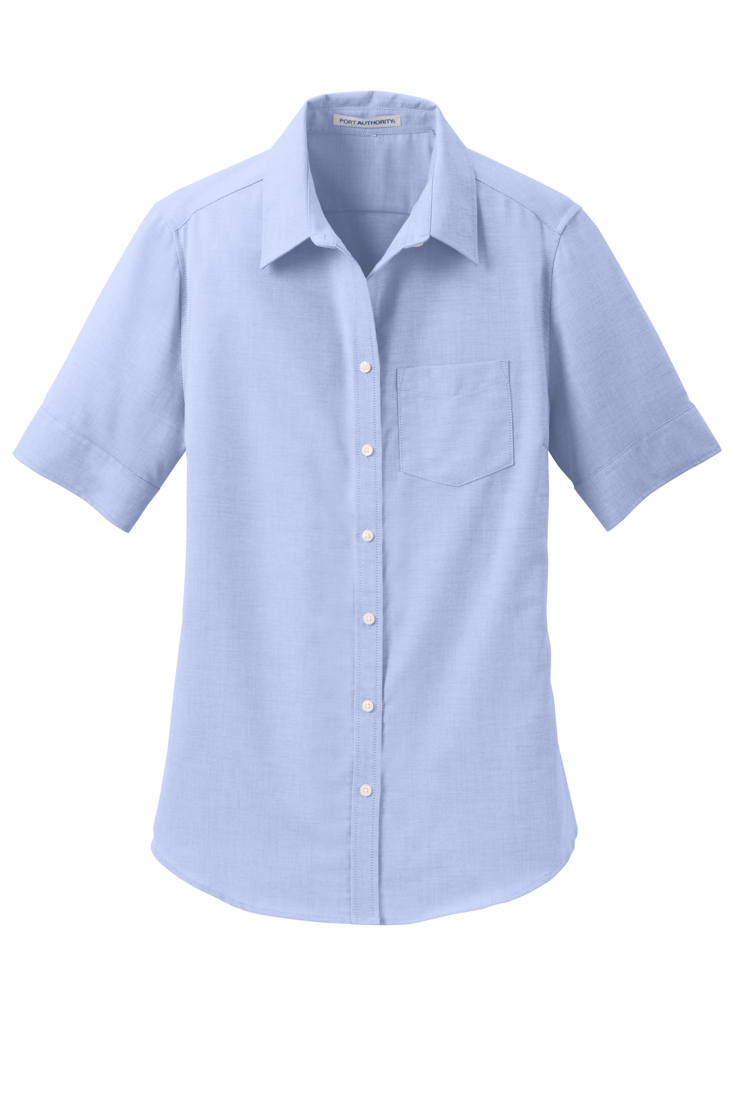 Port Authority® Women's Short Sleeve SuperPro™ Oxford Shirt - Oxford Blue