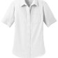Port Authority® Women's Short Sleeve SuperPro™ Oxford Shirt - White
