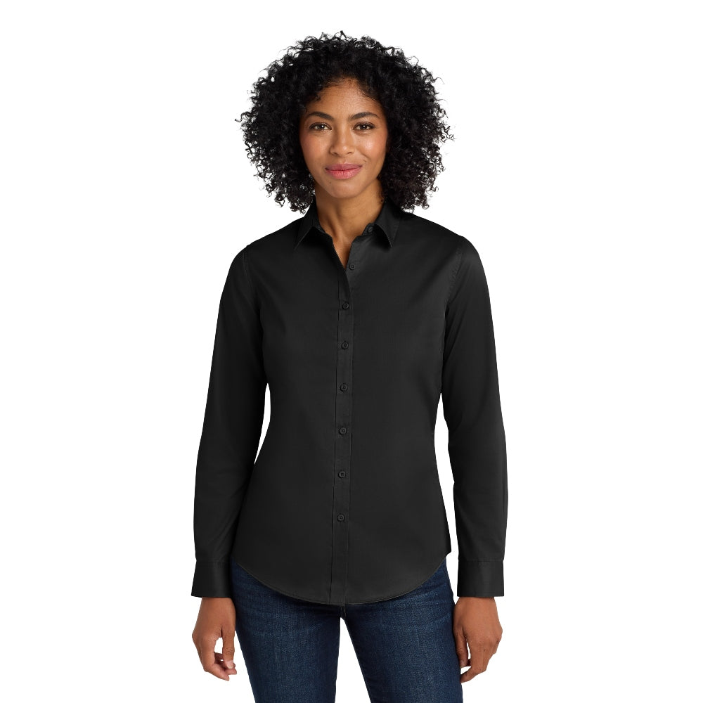 Port Authority® Women's SuperPro™ Twill Shirt - Black