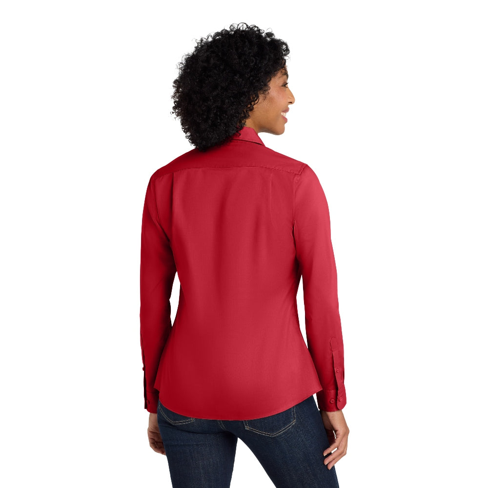 Port Authority® Women's SuperPro™ Twill Shirt - Rich Red