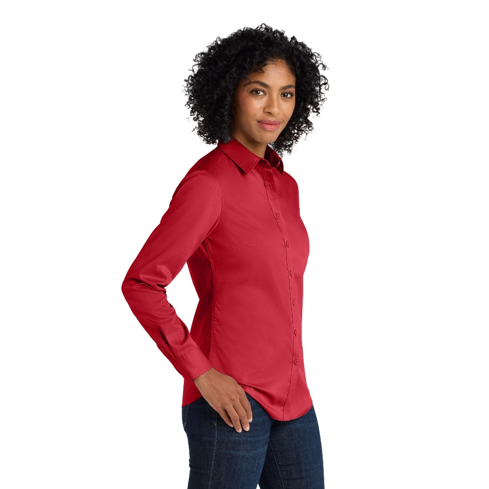 Port Authority® Women's SuperPro™ Twill Shirt - Rich Red