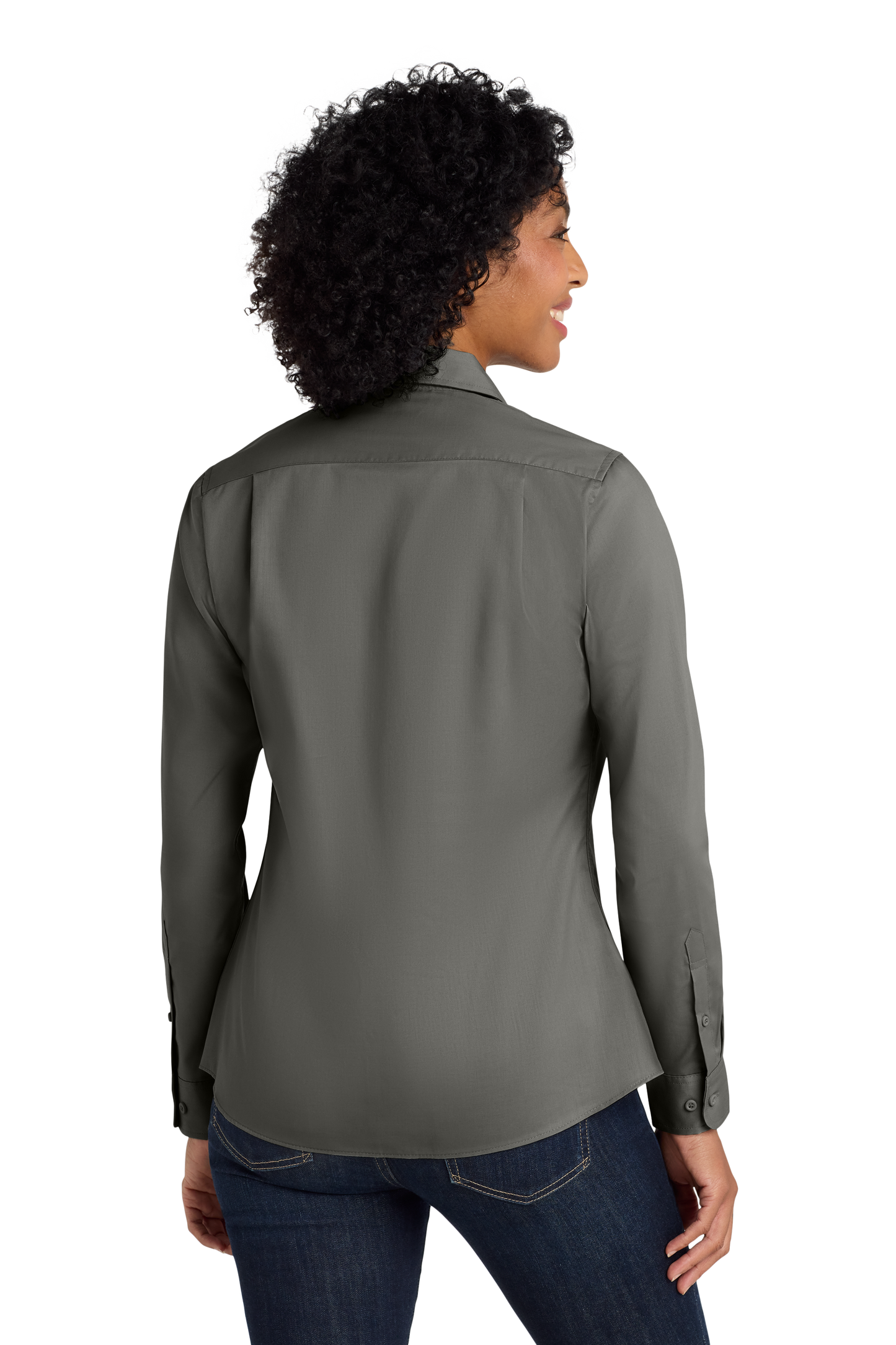 Port Authority® Women's SuperPro™ Twill Shirt - Sterling Grey