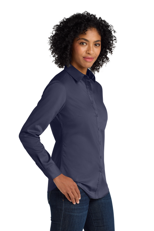 Port Authority® Women's SuperPro™ Twill Shirt - True Navy