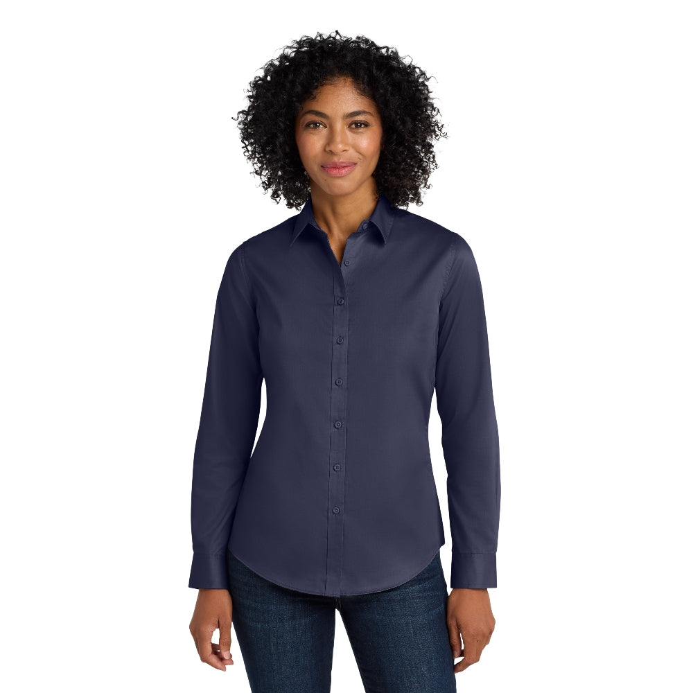 Port Authority® Women's SuperPro™ Twill Shirt - True Navy