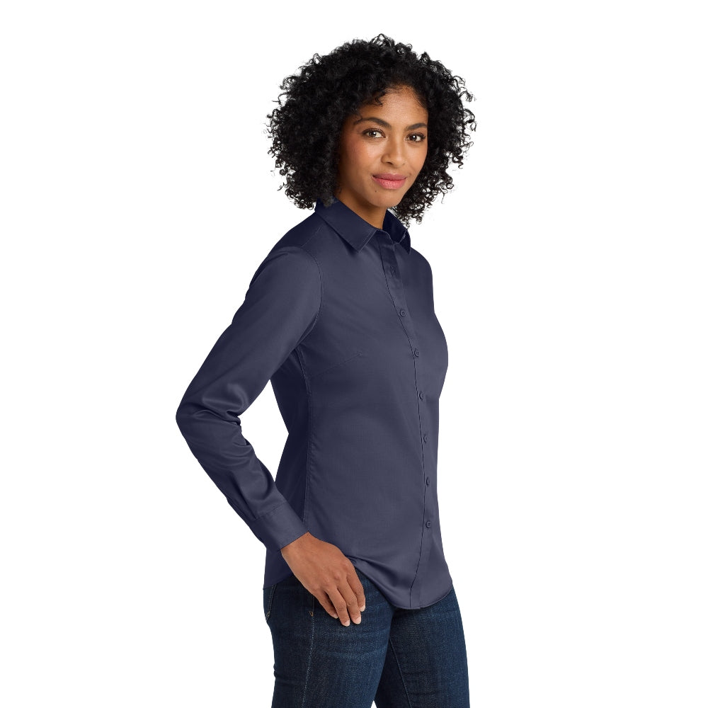 Port Authority® Women's SuperPro™ Twill Shirt - True Navy