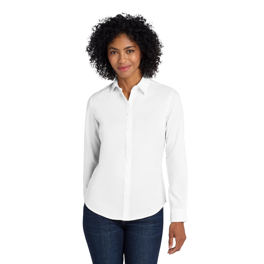 Port Authority® Women's SuperPro™ Twill Shirt - White