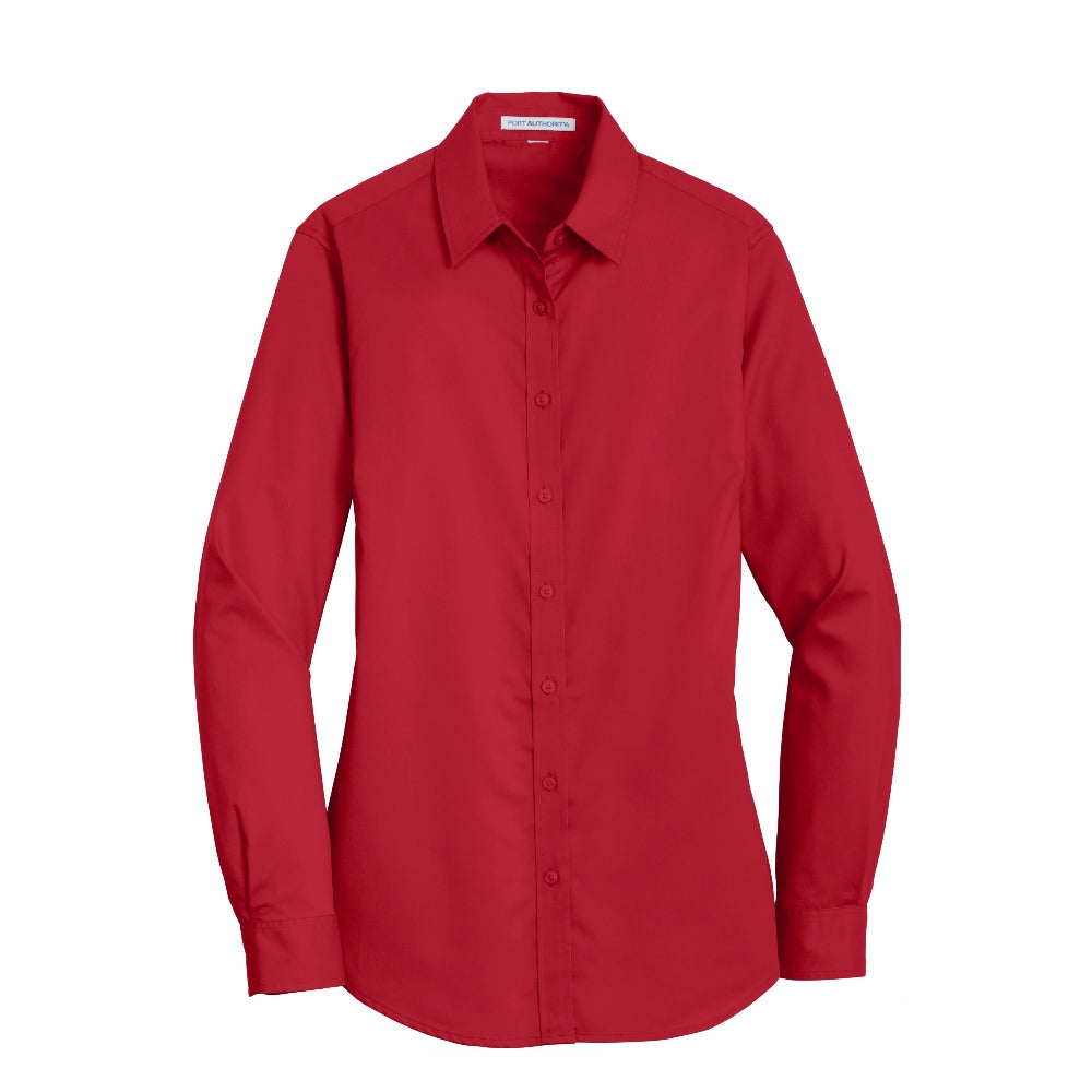 Port Authority® Women's SuperPro™ Twill Shirt - Rich Red