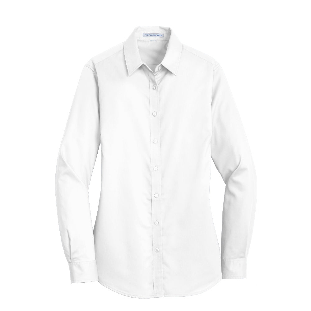 Port Authority® Women's SuperPro™ Twill Shirt - White
